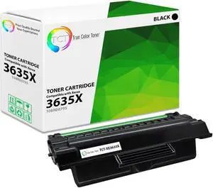 True Color Toner 3635X Toner Cartridge - Premium Compatible Replacement for Xerox 3635X 108R00795 Black High Yield Works With Xerox Phaser 3635MFP