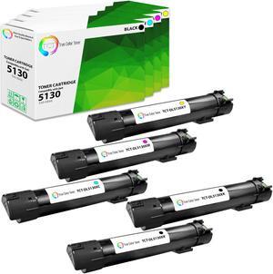 True Color Toner 5130 Toner Cartridge 5 Pack - Premium Compatible Replacement for Dell 5130CDN