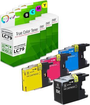 True Color Toner LC79 Ink Cartridge 4 Pack - Premium Compatible Replacement for Brother LC79 LC79BK LC79C LC79M LC79Y Super High Yield Works With Brother MFC-5910DW J6510DW J6710DW J6910DW