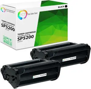 True Color Toner SP5200 Toner Cartridge 2 Pack - Premium Compatible Replacement for Ricoh 406683 Black Works With Ricoh Aficio SP 5200DN 5210SF 5210DN 5210SR 5200S