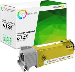 True Color Toner 6125 Yellow Toner Cartridge - Premium Compatible Replacement for Xerox 106R01333 Yellow Works With Xerox Phaser 6125 6125N