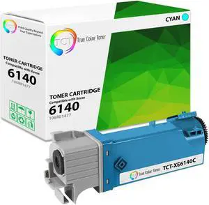 True Color Toner 6140 Cyan Toner Cartridge - Premium Compatible Replacement for Xerox 6140C 106R01477 Cyan Works With Xerox Phaser 6140 6140N 6140DN
