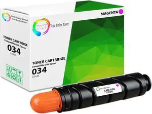 TCT 034 Magenta Toner Cartridge - Premium Compatible Replacement for Canon 034 034M Magenta Works With Canon imageCLASS MF810Cdn MF820Cdn ImageRUNNER C1225 C1225iF