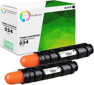 TCT 034 Black Toner Cartridge 2 Pack - Premium Compatible Replacement for Canon 034 034BK Black Works With Canon imageCLASS MF810Cdn MF820Cdn ImageRUNNER C1225 C1225iF