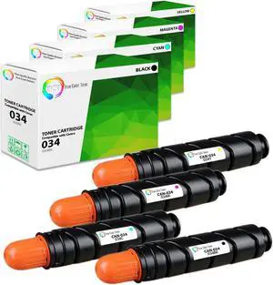TCT 034 Toner Cartridge 4 Pack - Premium Compatible Replacement for Canon 034 034BK 034C 034Y 034M Works With Canon imageCLASS MF810Cdn ImageRUNNER C1225 C1225iF