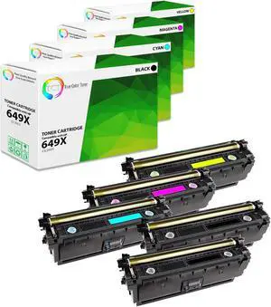 True Color Toner 649X 648A Toner Cartridge 5 Pack - Premium Compatible Replacement for HP 649X 648A CE260X CE261A CE262A CE263A High Yield Works With HP Color LaserJet CP4520 True Color Toner 649X 648A Toner Cartridge 5 Pack - Premium Compatible Replacement for HP 649X 648A CE260X CE261A CE262A CE263A High Yield Works With HP Color LaserJet CP4520
