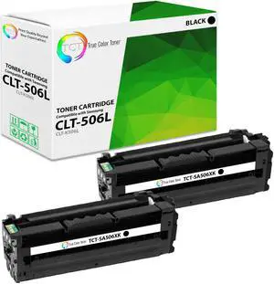 True Color Toner 506L Black Toner Cartridge 2 Pack - Premium Compatible Replacement for Samsung CLT-506L CLT-K506L Black High Yield Works With Samsung CLP-680ND CLX-6260FR 6260FD