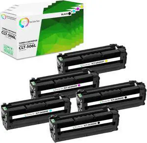 True Color Toner 506L Toner Cartridge 5 Pack - Premium Compatible Replacement for Samsung CLT-506L High Yield Works With Samsung CLX-6260FR
