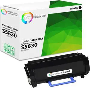 TCT Premium Compatible Toner Cartridge Replacement for Dell 593-BBYR Black works with Dell S5830 Printers (6,000 Pages)