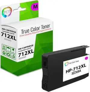 TCT 712XL Magenta Ink Cartridge - Premium Compatible Replacement for HP 712XL 3ED68A Magenta High Yield Works With HP DesignJet T650 T630 T250 T230 T210