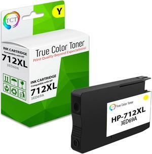 TCT 712XL Yellow Ink Cartridge - Premium Compatible Replacement for HP 712XL 3ED69A Yellow High Yield Works With HP DesignJet T650 T630 T250 T230 T210