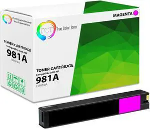 True Color Toner 981A Magenta Ink Cartridge - Premium Compatible Replacement for HP 981A J3M69A Magenta Works With HP PageWide Enterprise Color 556dn 556xh MFP 586z 586dn