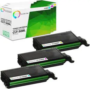 True Color Toner 508L Color Toner Cartridge 3 Pack - Premium Compatible Replacement for Samsung CLT-508L High Yield Works With Samsung CLP-620 670 CLX-6220