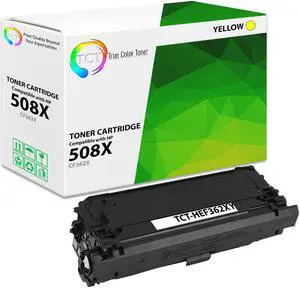 TCT 508X Yellow TAA Compliant Toner Cartridge - Premium Compatible Replacement for HP 508X CF362X High Yield Works With HP Color LaserJet Enterprise M552 M553 MFP M577 Printers