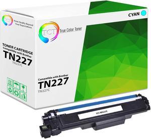 TCT Premium Compatible Toner Cartridge Replacement with Chip for Brother TN227 TN-227 TN227C Cyan works with Brother HL-L3210CW, MFC-L3710CW L3750CDW, DCP-L3510CDW Printers (2,300 Pages)