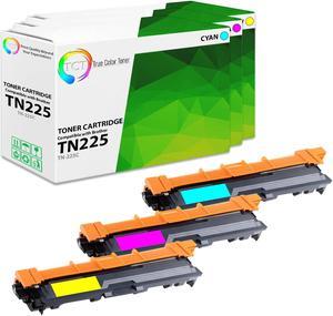 True Color Toner TN225 Color Toner Cartridge 3 Pack - Premium Compatible Replacement for Brother TN-225 TN225C TN225M TN225Y High Yield Works With Brother HL-3140 3150 3170 MFC-9130 9140 DCP-9020