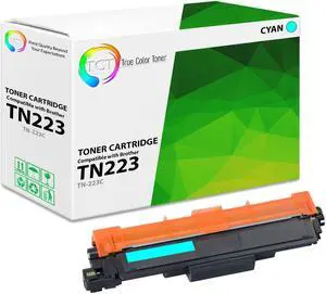 True Color Toner TN223 Cyan Toner Cartridge - Premium Compatible Replacement for Brother TN223 TN-223 TN223C Cyan Works With Brother HL-L3210CW L3270CDW MFC-L3710CW L3750CDW DCP-L3510CDW
