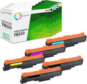 True Color Toner TN223 Toner Cartridge 5 Pack - Premium Compatible Replacement for Brother TN223 TN-223 Works With Brother HL-L3210CW L3230CDW L3270CDW MFC-L3710CW L3750CDW DCP-L3510CDW