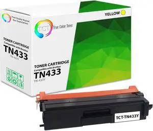 TCT TN433 Yellow TAA Compliant Toner Cartridge - Premium Compatible Replacement for Brother TN-433 TN433Y Yellow High Yield Works With Brother HL-L8260CDW L8360CDW MFC-L8610CDW Printers