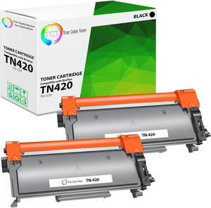 True Color Toner TN420 Toner Cartridge 2 Pack - Premium Compatible Replacement for Brother TN-420 Black Works With Brother HL-2220 2230 2240 2270 2280 MFC-7360 7460 7860 DCP-7060 7065 7070