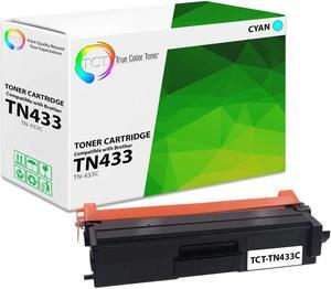TCT TN433 Cyan TAA Compliant Toner Cartridge - Premium Compatible Replacement for Brother TN-433 TN433C Cyan High Yield Works With Brother HL-L8260CDW L8360CDW MFC-L8610CDW Printers