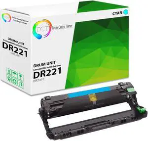 True Color Toner DR221 Cyan Drum Unit - Premium Compatible Replacement for Brother DR-221 for Brother DR221 DCP-9020CDN HL 3140CW 3150CDN 3170CDW 3180CDW MFC-9130CW 9330CDW 9340CDW True Color Toner DR221 Cyan Drum Unit - Premium Compatible Replacement for Brother DR-221 for Brother DR221 DCP-9020CDN HL 3140CW 3150CDN 3170CDW 3180CDW MFC-9130CW 9330CDW 9340CDW