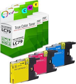 TCT LC79 Color Ink Cartridge 3 Pack - Premium Compatible Replacement for Brother LC79C LC79M LC79Y Super High Yield Works With Brother MFC-5910DW J6510DW J6710DW J6910DW