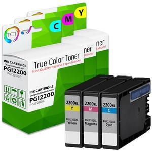 True Color Toner PGI2200 Color Ink Cartridge 3 Pack - Premium Compatible Replacement for Canon PGI-2200 PGI2200C PGI2200M PGI2200Y Works With Canon Maxify MB5020 MB5320 MB5420 MB5120 iB4020
