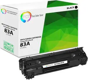 True Color Toner 83A MICR Toner Cartridge - Premium Compatible Replacement for HP 83A CF283A MICR Black Works With HP LaserJet Pro M201N MFP M125 M127 M201 M225 MFP