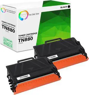 True Color Toner TN880 Toner Cartridge 2 Pack - Premium Compatible Replacement for Brother TN-880 Black Super High Yield Works With Brother HL-L6200DW L6300DW L6400DW MFC-L6700DW L6800DW