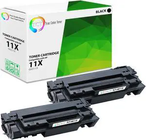 True Color Toner 11X Toner Cartridge 2 Pack - Premium Compatible Replacement for HP 11X Q6511X Black High Yield Works With HP LaserJet 2400 2410 2420 2420D 2420N 2420DN 2430N 2430TN 2430DTN