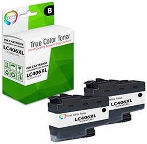 TCT LC406XL Black Ink Cartridge 2 Pack - Premium Compatible Replacement for Brother LC406XL LC406XLBK Black High Yield Works With Brother MFC-J4335 J4345 J4535 J5855 J5955