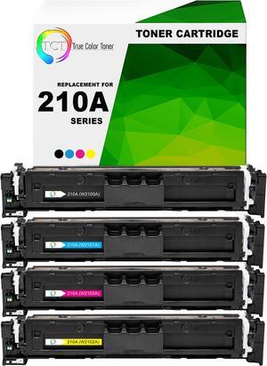 True Color Toner 210A Toner Cartridge 4 Pack - Premium Compatible Replacement for HP 210A W2100A W2101A W2102A W2103A Works With HP Color LaserJet Pro 4201dn 4201dw