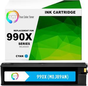 TCT 990X Cyan Ink Cartridge - Premium Compatible Replacement for HP 990X M0J89AN Cyan High Yield Works With HP Pagewide Pro 750 772 777