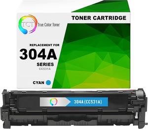 TCT 304A Cyan TAA Compliant Toner Cartridge - Premium Compatible Replacement for HP 304A CC531A Works With HP Color LaserJet CP2025 CP2025N CP2025DN, CM2320 CM2320N MFP Printers