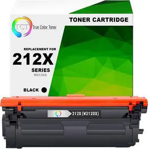True Color Toner 212X Black Toner Cartridge - Premium Compatible Replacement for HP 212X W2120X High Yield Works With HP Color LaserJet Enterprise M554dn M555dn M555x