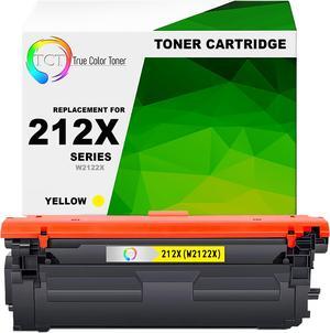 True Color Toner 212X Yellow Toner Cartridge - Premium Compatible Replacement for HP 212X W2122X High Yield Works With HP Color LaserJet Enterprise M554dn M555dn M555x