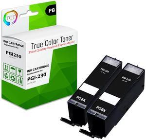 True Color Toner PGI-230 Ink Cartridge 2 Pack - Premium Compatible Replacement for Canon PGI230 PGI-230BK Works With Canon PIXMA TS8820