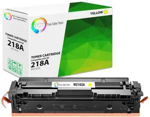 TCT 218A Yellow Toner Cartridge - Premium Compatible Replacement WITH CHIP Works With HP LaserJet Pro 3201, MFP 3301 Printers (1,200 Pages) - not compatible with "-e" suffix printers"