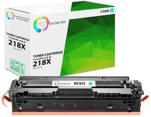 TCT 218X Cyan Toner Cartridge - Premium Compatible Replacement WITH CHIP Works With HP LaserJet Pro 3201, MFP 3301 Printers (2,500 Pages) - not compatible with "-e" suffix printers" TCT 218X Cyan Toner Cartridge - Premium Compatible Replacement WITH CHIP Works With HP LaserJet Pro 3201, MFP 3301 Printers (2,500 Pages) - not compatible with "-e" suffix printers"