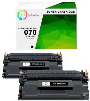 True Color Toner 070 Toner Cartridge 2 Pack - Premium Compatible Replacement 070 Black Works With Canon imageClass MF467dw MF465dw MF463dw MF462dw MF461dw LBP247dw LBP246dw