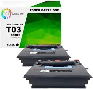 True Color Toner T03 Toner Cartridge 2 Pack - Premium Compatible Replacement for Canon T03 2725C001AA Works With Canon imageCLASS X LBP1861 imageRUNNER ADVANCE 525/615/715 DX 527/617/717