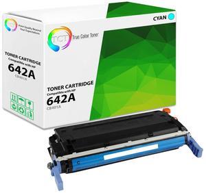 TCT 642A Cyan TAA Compliant Toner Cartridge - Premium Compatible Replacement for HP 642A CB401A Works With HP Color LaserJet Enterprise CP4005 CP4005N CP4005DN Printers