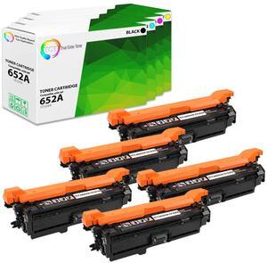 True Color Toner 652A 654A Toner Cartridge 5 Pack - Premium Compatible Replacement for HP 652A 654A CF320A CF331A CF332A CF333A Works With HP Color LaserJet M651DN M651N M651XH True Color Toner 652A 654A Toner Cartridge 5 Pack - Premium Compatible Replacement for HP 652A 654A CF320A CF331A CF332A CF333A Works With HP Color LaserJet M651DN M651N M651XH