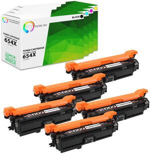 True Color Toner 654X 654A Toner Cartridge 5 Pack - Premium Compatible Replacement for HP 654X 654A CF330X CF331A CF332A CF333A High Yield Works With HP Color LaserJet M651DN M651XH True Color Toner 654X 654A Toner Cartridge 5 Pack - Premium Compatible Replacement for HP 654X 654A CF330X CF331A CF332A CF333A High Yield Works With HP Color LaserJet M651DN M651XH