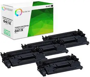 True Color Toner 041X Toner Cartridge 4 Pack - Premium Compatible Replacement for Canon 041H Black High Yield Works With Canon ImageClass LBP312DN LBP312X