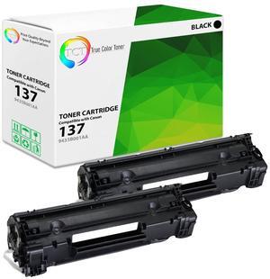 True Color Toner 137 Toner Cartridge 2 Pack - Premium Compatible Replacement for Canon 137 9435B001AA Black Works With Canon ImageClass MF212W MF216N MF227DW MF229DW