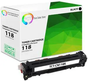 True Color Toner 118 Black Toner Cartridge - Premium Compatible Replacement for Canon 118 2662B001AA Black Works With Canon ImageClass LBP7660CDN LBP7200CDN MF8350CDN MF8380CDW MF8580CDW