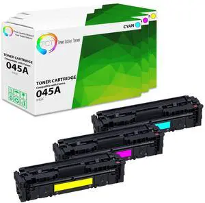 True Color Toner 045A Color Toner Cartridge 3 Pack - Premium Compatible Replacement for Canon 045 Works With Canon Color ImageClass MF634CDW MF632CDW LBP612CDW