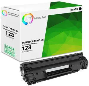 True Color Toner 128 Toner Cartridge - Premium Compatible Replacement for Canon 128 3500B001AA Black Works With Canon ImageClass LBP6200D MF4770N MF4450 MF4570 D530 D550